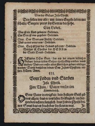 III. Vom Leiden und Sterben Jesu Christi.