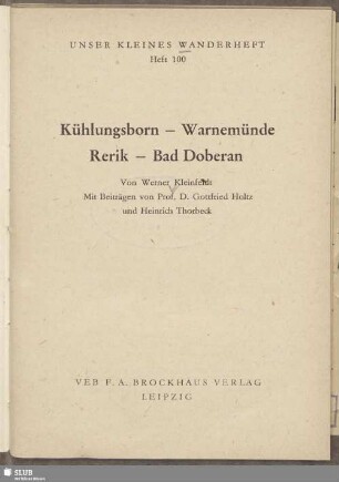 Kühlungsborn, Warnemünde, Rerik, Bad Doberan
