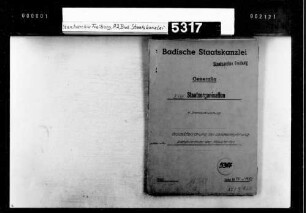 Organisations- und Geschäftsverteilungspläne der Ministerien