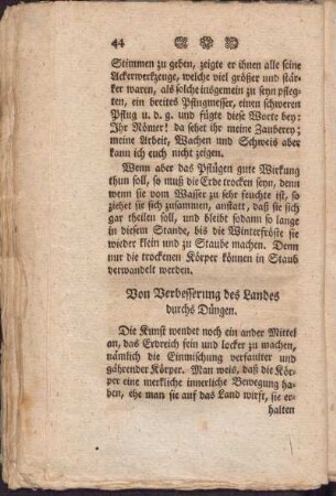 Von Verbesserung des Landes durchs Düngen