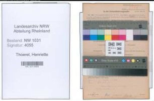 Entnazifizierung Henriette Thoerel , geb. 10.08.1916 ()