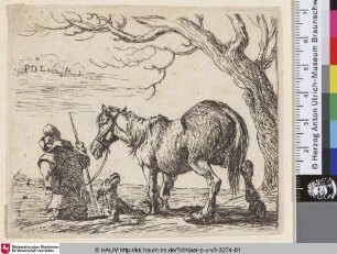 [Ein Bauer mit Hund und Pferd; A Peasant Leading His Horse; Boer met paard]