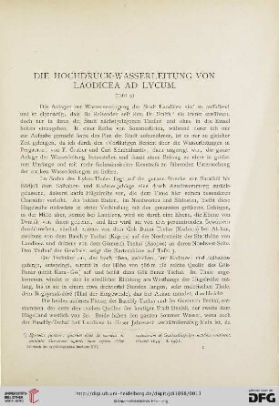13: Die Hochdruck-Wasserleitung von Laodicea ad Lydum