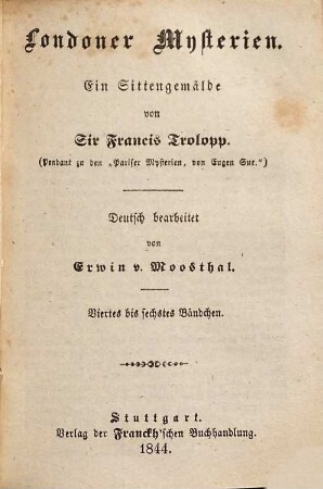 Londoner Mysterien : ein Sittengemälde, 4/6