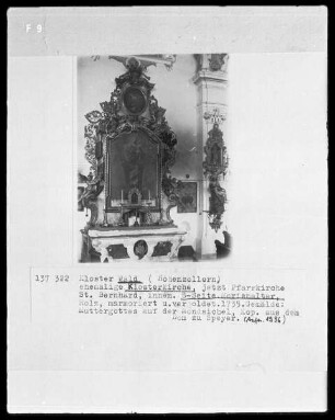 Marienaltar mit Gemälde: Madonna auf der Mondsichel (Kopie aus dem Dom zu Speyer)