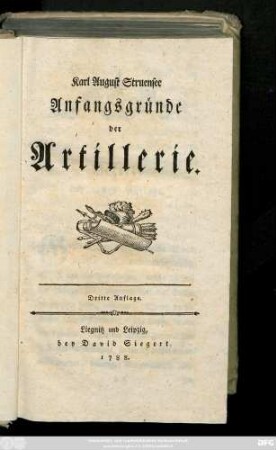 Anfangsgründe der Artillerie