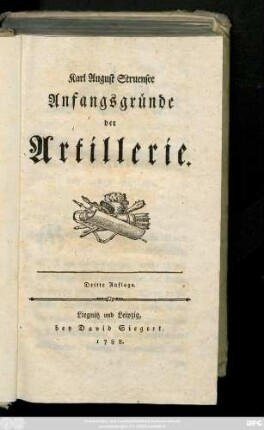 Anfangsgründe der Artillerie