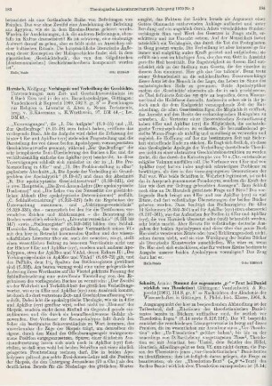 183-184 [Rezension] Harnisch, Wolfgang, Verhängnis und Verheißung der Geschichte