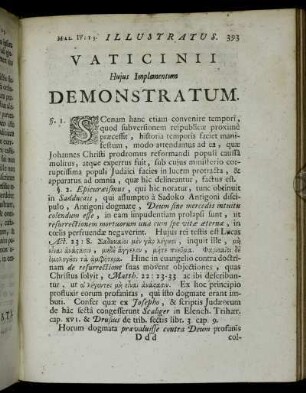 Vaticinii Hujus Implementum Demonstratum.