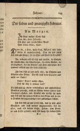 245-256, Der sieben und zwanzigste Februar. - Der neun und zwanzigste Februar.