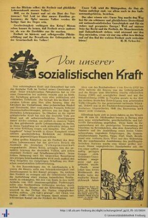 Von unserer sozialistischen Kraft.