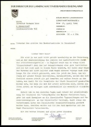 Brandts, Rudolf, Direktor des Landschaftsverbandes