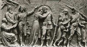 Figur an der Westseite: Der Rhein