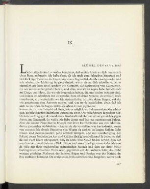 IX. Brüssel, den 16./17. Mai