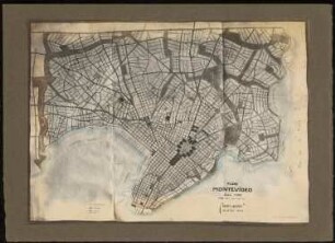 Gestaltung des Stadtzentrums, Montevideo: Bebauungsplan, Maßstab 1:5000