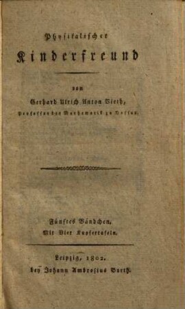 Physikalischer Kinderfreund, 5