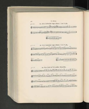 22. (67b) Liebeslied "engi" (Mann), Lied S.383. 23. (67a) Liebeslied "engi" (Mann), Lied S. 383 24. (65a) Lied auf der großen Nasenflöte.