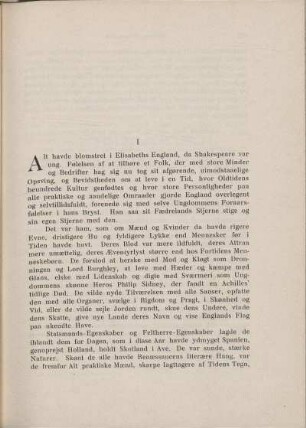 Indledning. Eliisabeths England i Shakespeares Ungdom