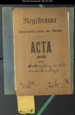 Bekämpfung der Sozialdemokratie und Anarchie - specialia -