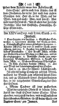 Am XXIV ten Sont. nach Trinit. Matth. 9.18