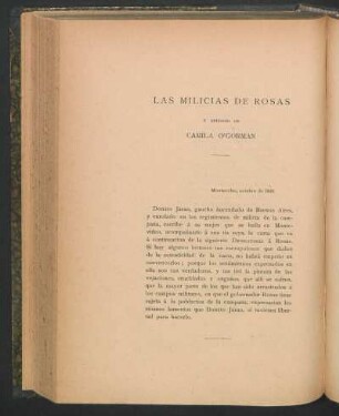 Las milicias de Rosas y episodio de Camila O'Gorman