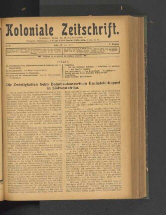 Nr. 25. Berlin, 16. Juni 1911. 12. Jahrgang.