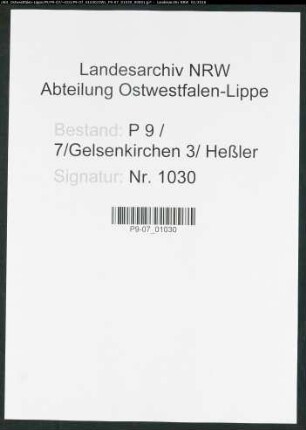 Sterberegister Standesamt Gelsenkirchen 3 Heßler