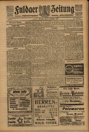 Zweite Ausgabe vom Mittwoch, den 23. Dezember 1908.