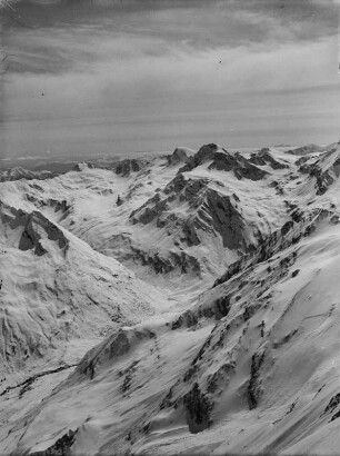 Bergkamm : Blick vom Gipfel der Liebenerspitze (3399m) in Richtung Süden