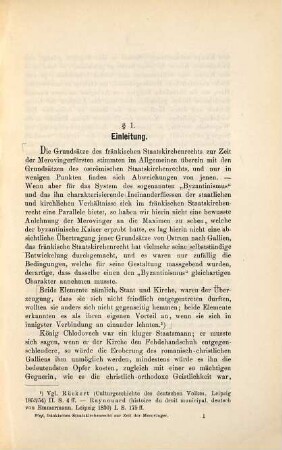Das fränkische Staatskirchenrecht zur Zeit der Merovinger : rechtsgeschichtliche Studie