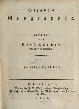 Strabo's Geographie, Zweite Abtheilung