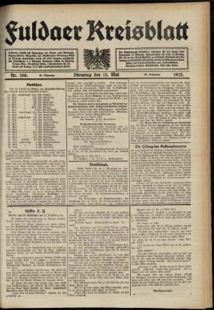 Ausgabe vom Dienstag, den 13. Mai 1913.