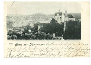 Schloss und Stadt Sigmaringen (Ansicht vom Dettinger Berg)