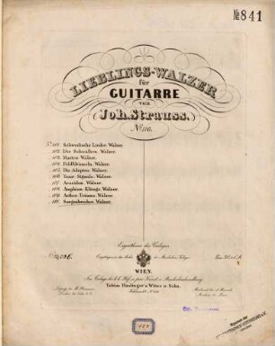 Lieblings-Walzer für Guitarre, 110. Sorgenbrecher : Walzer ; 230tes Werk