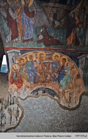 Die Ausmalung der Grabkapelle : Szenen aus dem Leben Christi: Die Auferweckung des Lazarus, der Einzug in Jerusalem, Pfingsten