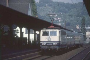 Andernach Lok 181 215 Sonderzug Bahnsteig