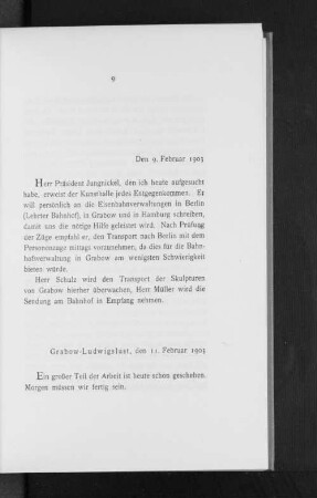 Den 9. Februar 1903