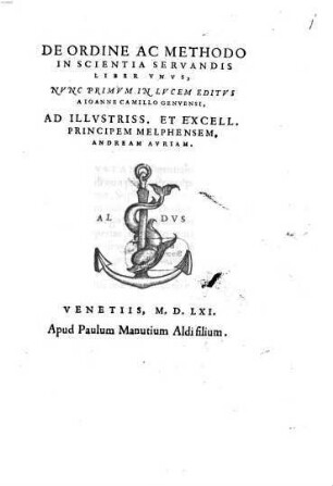 De Ordine ac Methodo in scientiae servandis