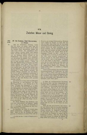 IX Zwischen Weser und Osning