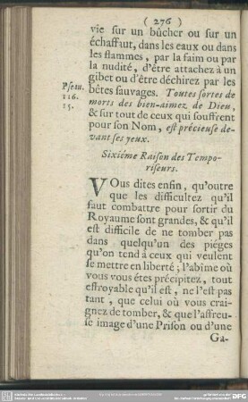 Sixieme Raison des Temporiseurs