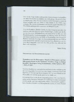 Philosophie und Sozialwissenschaften