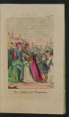 Tafel: Die Hussiten vor Naumburg.