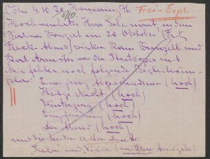 Brief an B. Schott's Söhne : 1920