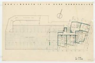 Wohnhaus Berliner Straße 13-14 / Bundesallee, Berlin-Wilmersdorf: Grundriss 1. Obergeschoss 1:100