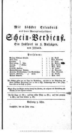 Schein=Verdienst