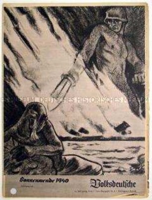 Monatszeitschrift "Der Volksdeutsche" u.a. zur Besetzung Belgiens durch die deutsche Wehrmacht