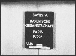Die Übesendung von Veröffentlichungen der bayerischen Akademie der Wissenschaften an französische gelehrte Gesellschaften
