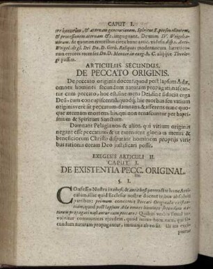 Articulus Secundus. De Peccato Originis.