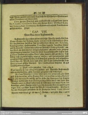 Cap. VIII. Vom Bau derer Aussenwercke