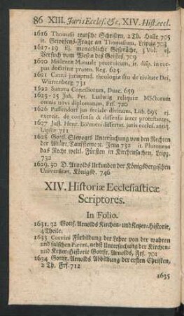 XIV. Historiae Ecclesiasticae Scriptores
